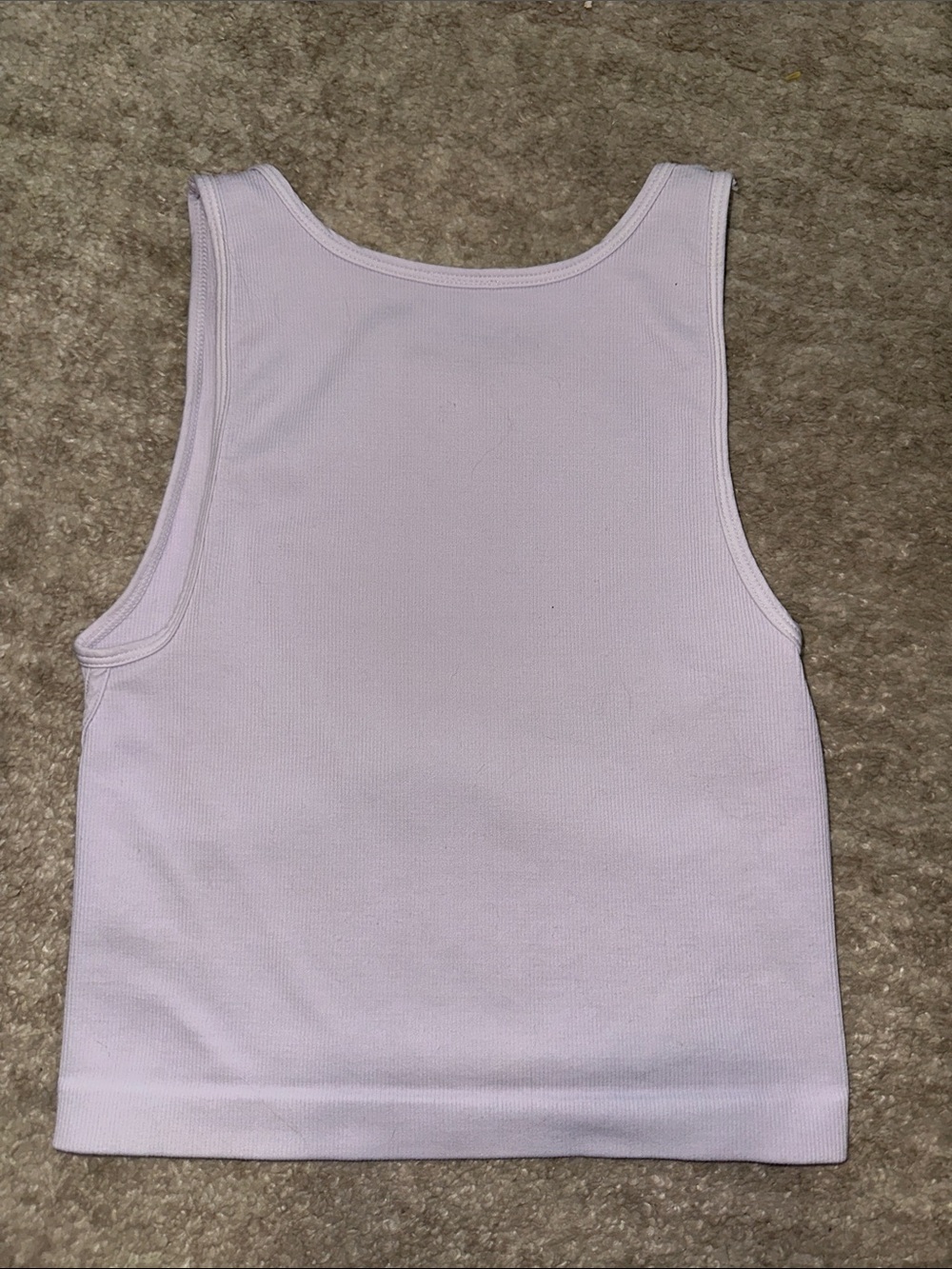 Light Lilac Sculpted Ribbed Tank - Picture 2 of 2